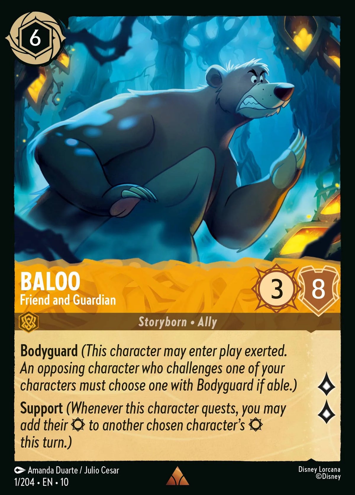 001/204 Baloo - Friend and Guardian | Disney Lorcana Whispers in the Well