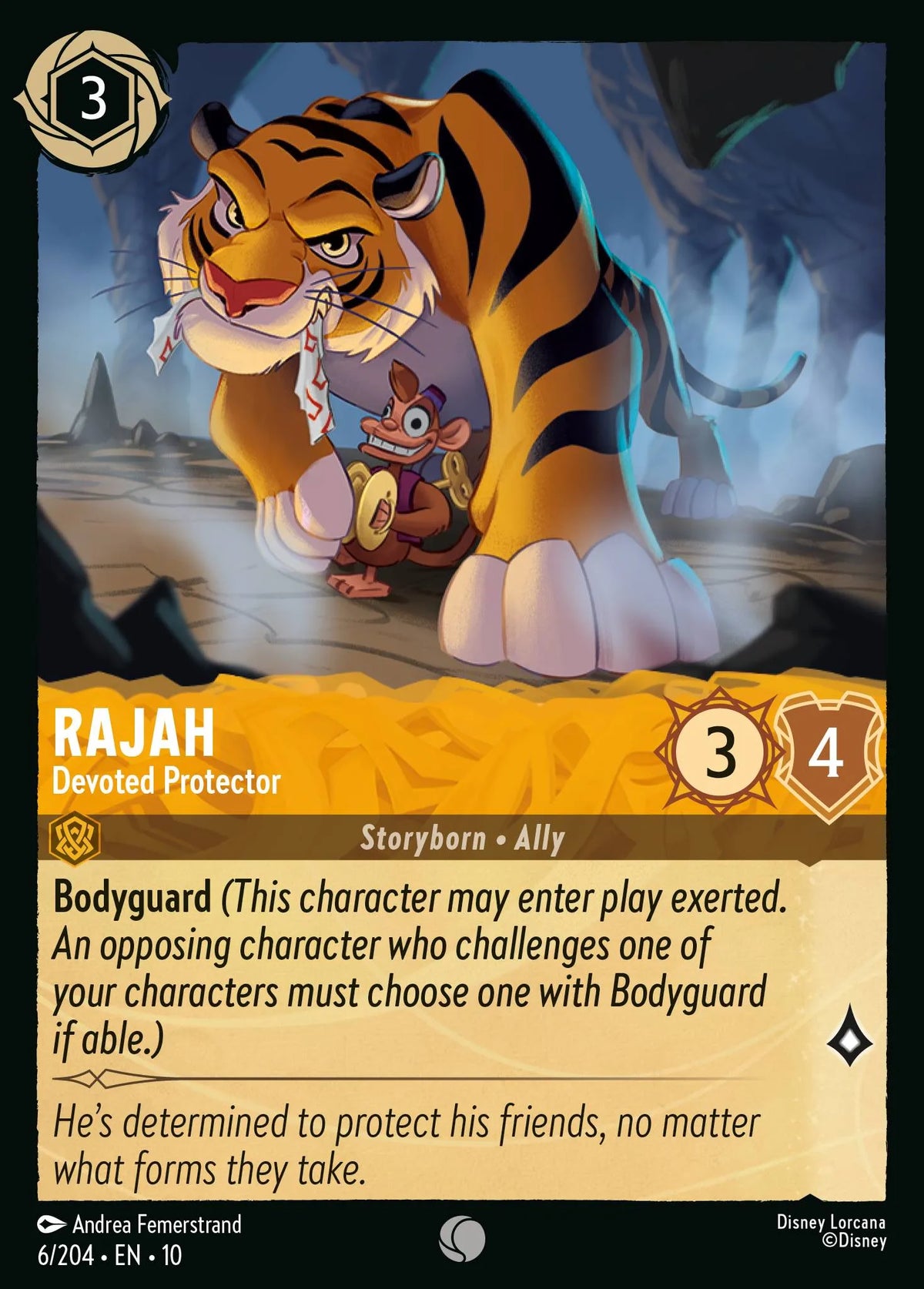 006/204 Rajah - Devoted Protector | Disney Lorcana Whispers in the Well