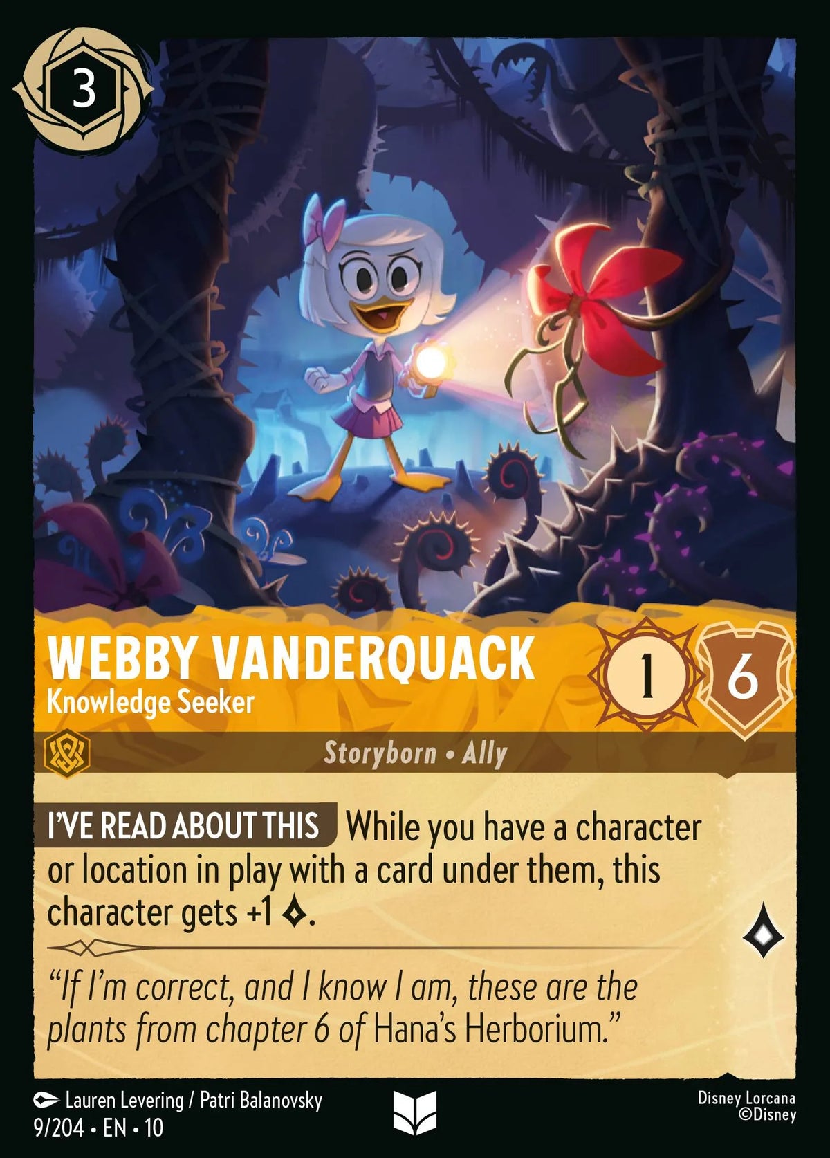 009/204 Webby Vanderquack - Knowledge Seeker | Disney Lorcana Whispers in the Well