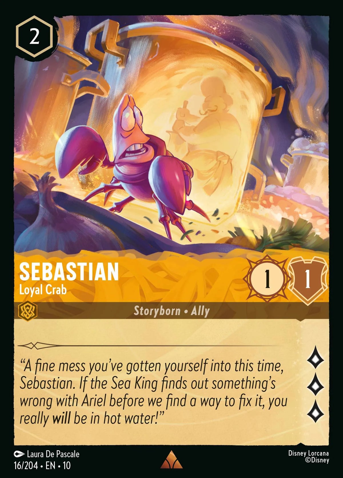 016/204 Sebastian - Loyal Crab | Disney Lorcana Whispers in the Well