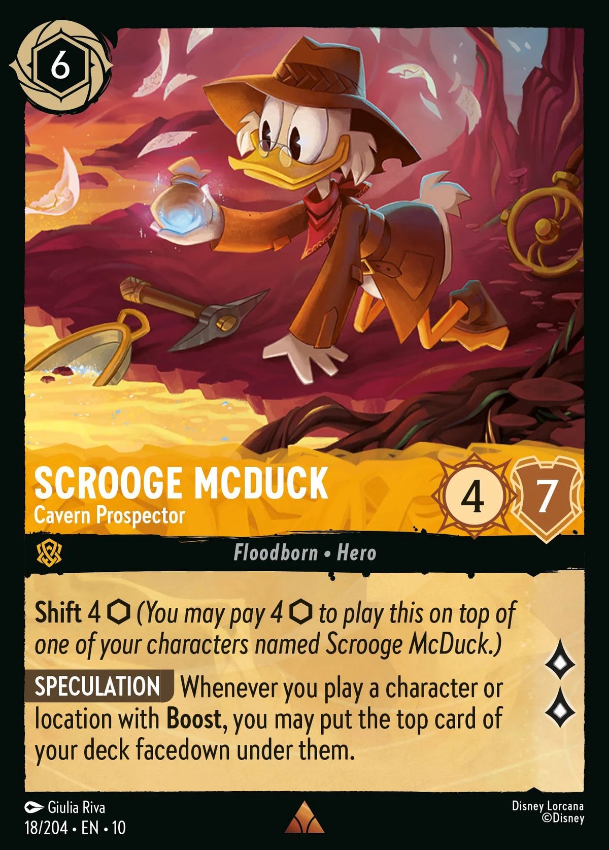 018/204 Scrooge McDuck - Cavern Prospector | Disney Lorcana Whispers in the Well
