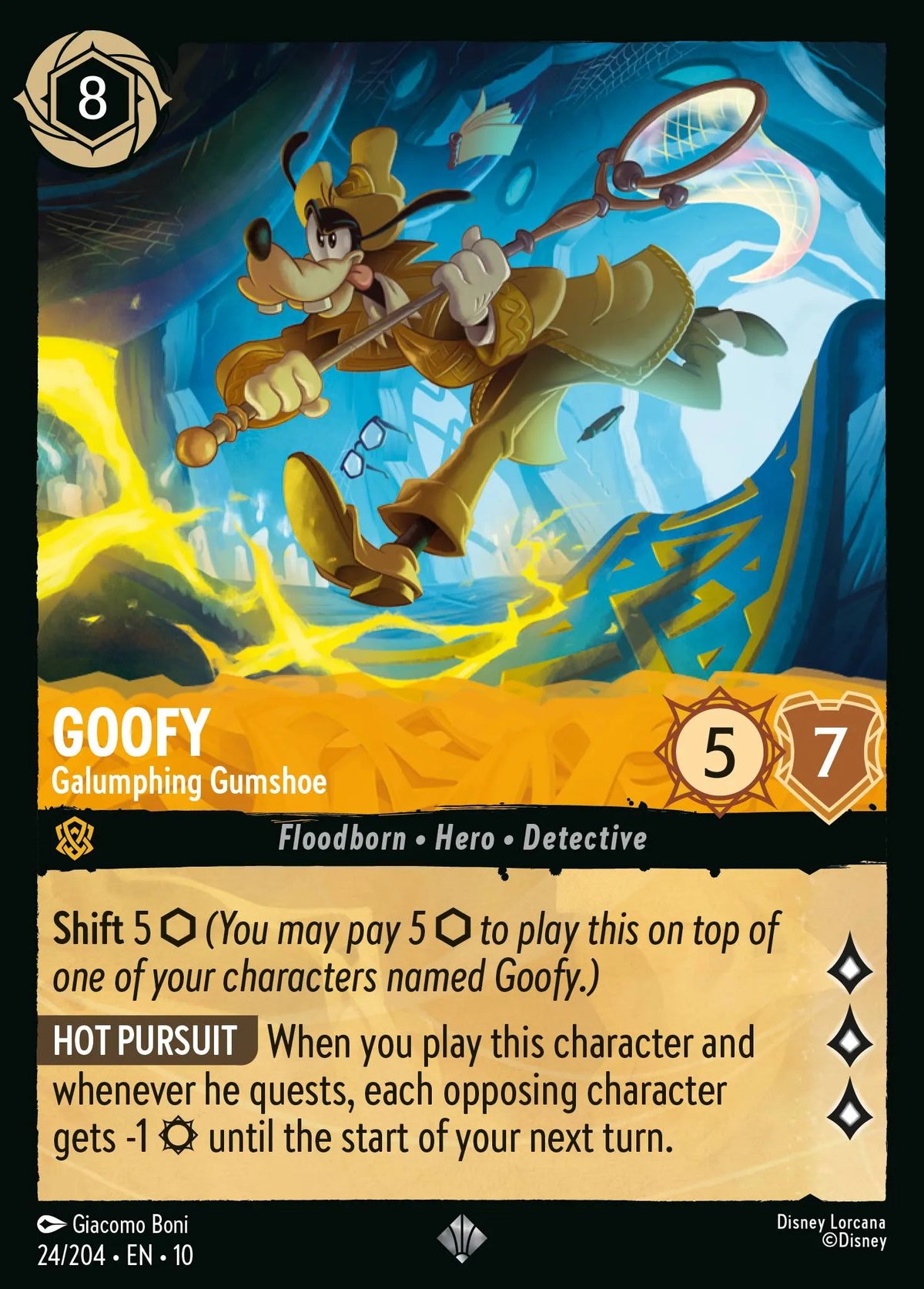 024/204 Goofy - Galumphing Gumshoe | Disney Lorcana Whispers in the Well