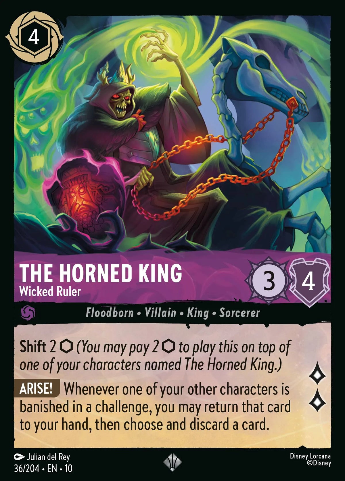 036/204 The Horned King - Wicked Ruler | Disney Lorcana Whispers in the Well