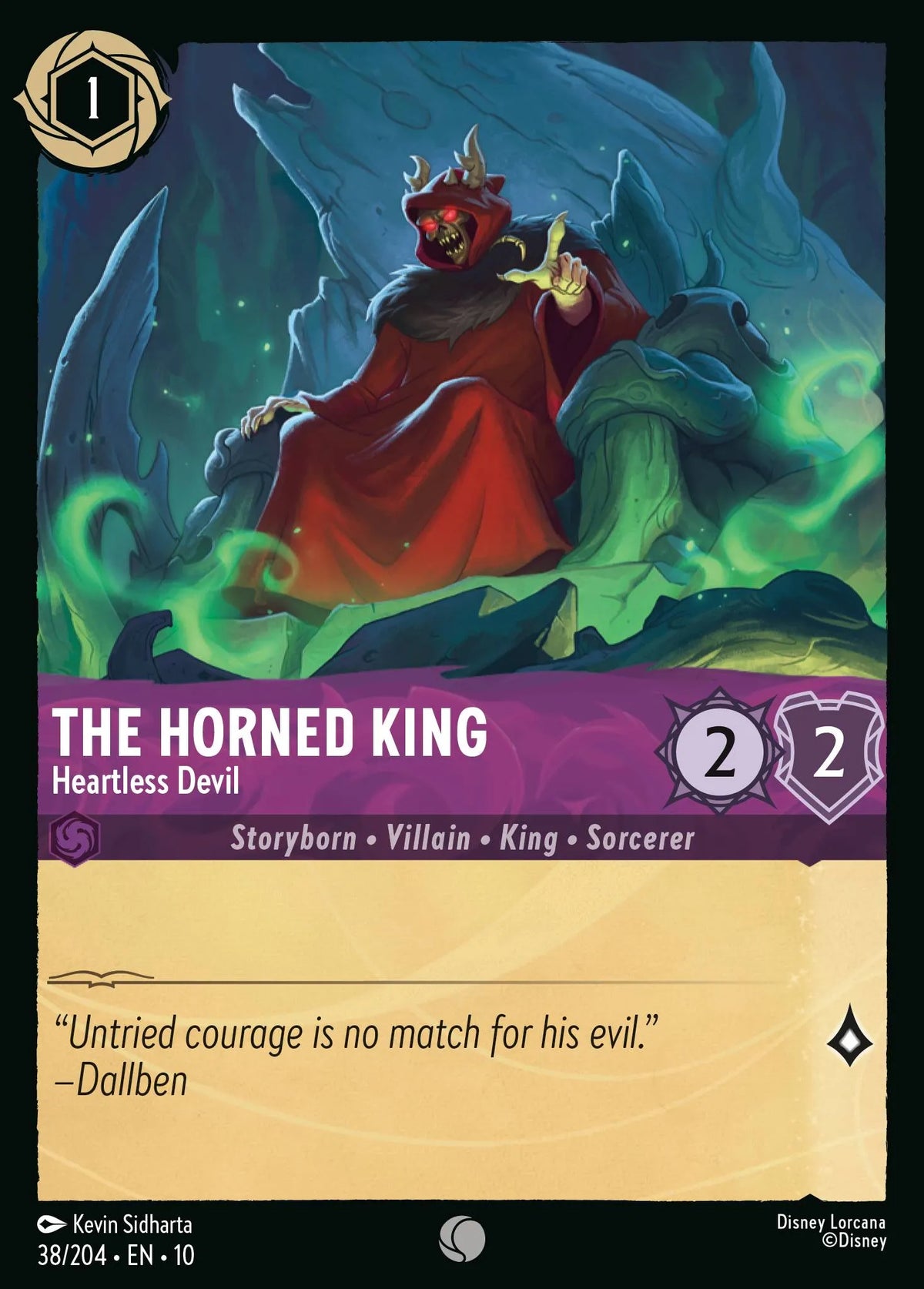 038/204 The Horned King - Heartless Devil | Disney Lorcana Whispers in the Well