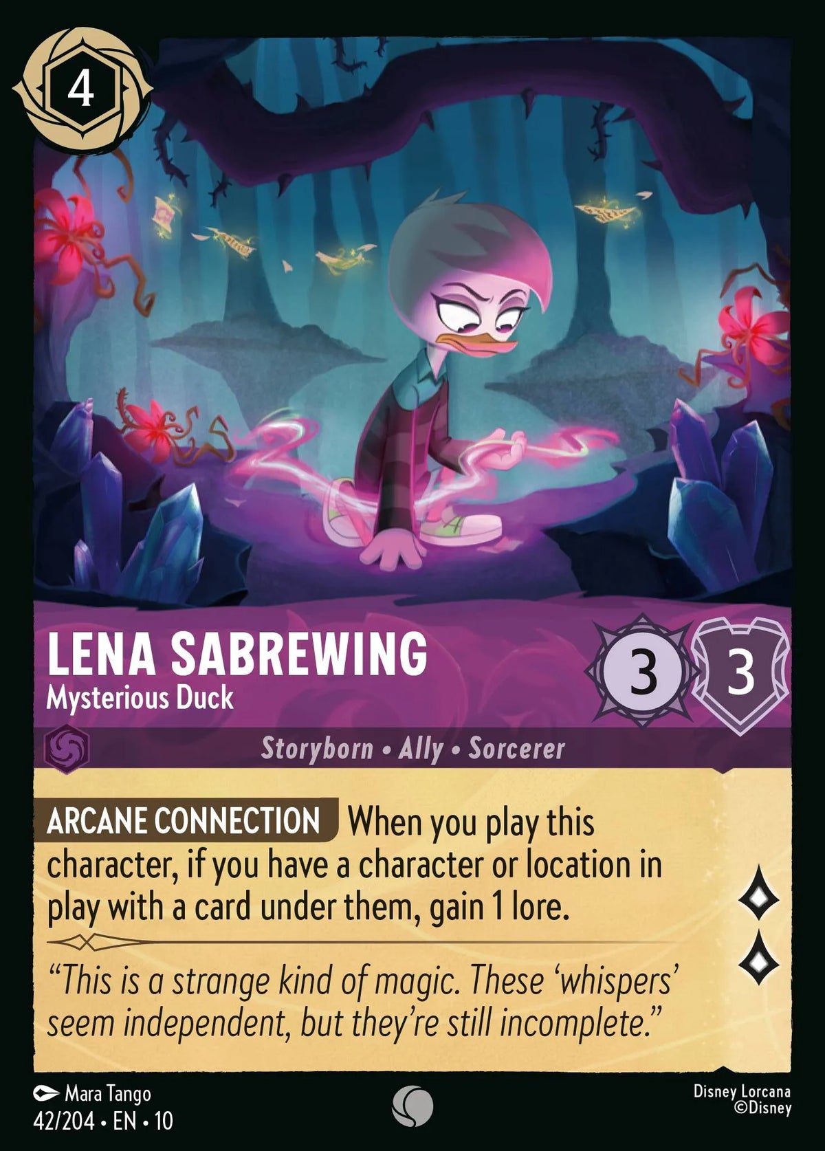 042/204 Lena Sabrewing - Mysterious Duck | Disney Lorcana Whispers in the Well