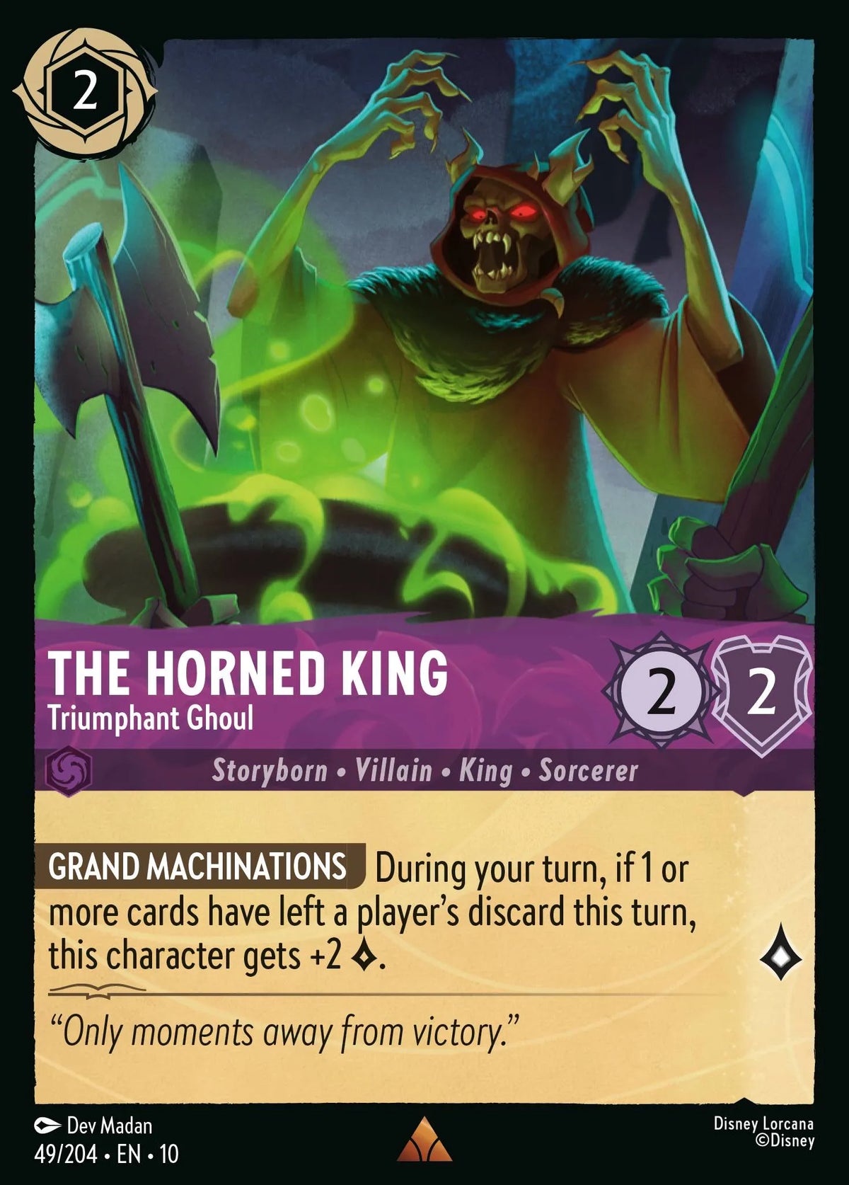 049/204 The Horned King - Triumphant Ghoul | Disney Lorcana Whispers in the Well