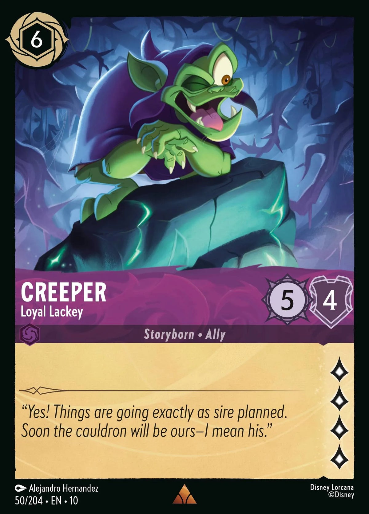 050/204 Creeper - Loyal Lackey | Disney Lorcana Whispers in the Well