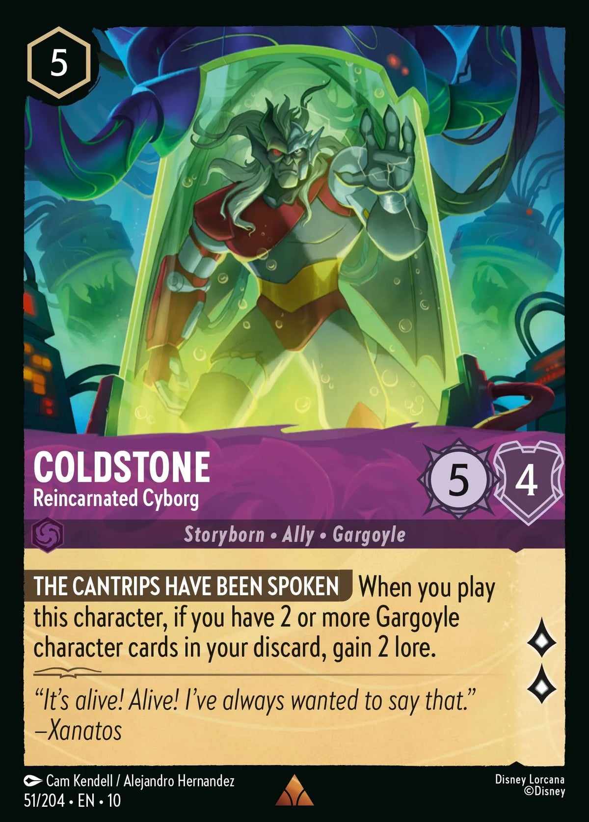 051/204 Coldstone - Reincarnated Cyborg | Disney Lorcana Whispers in the Well