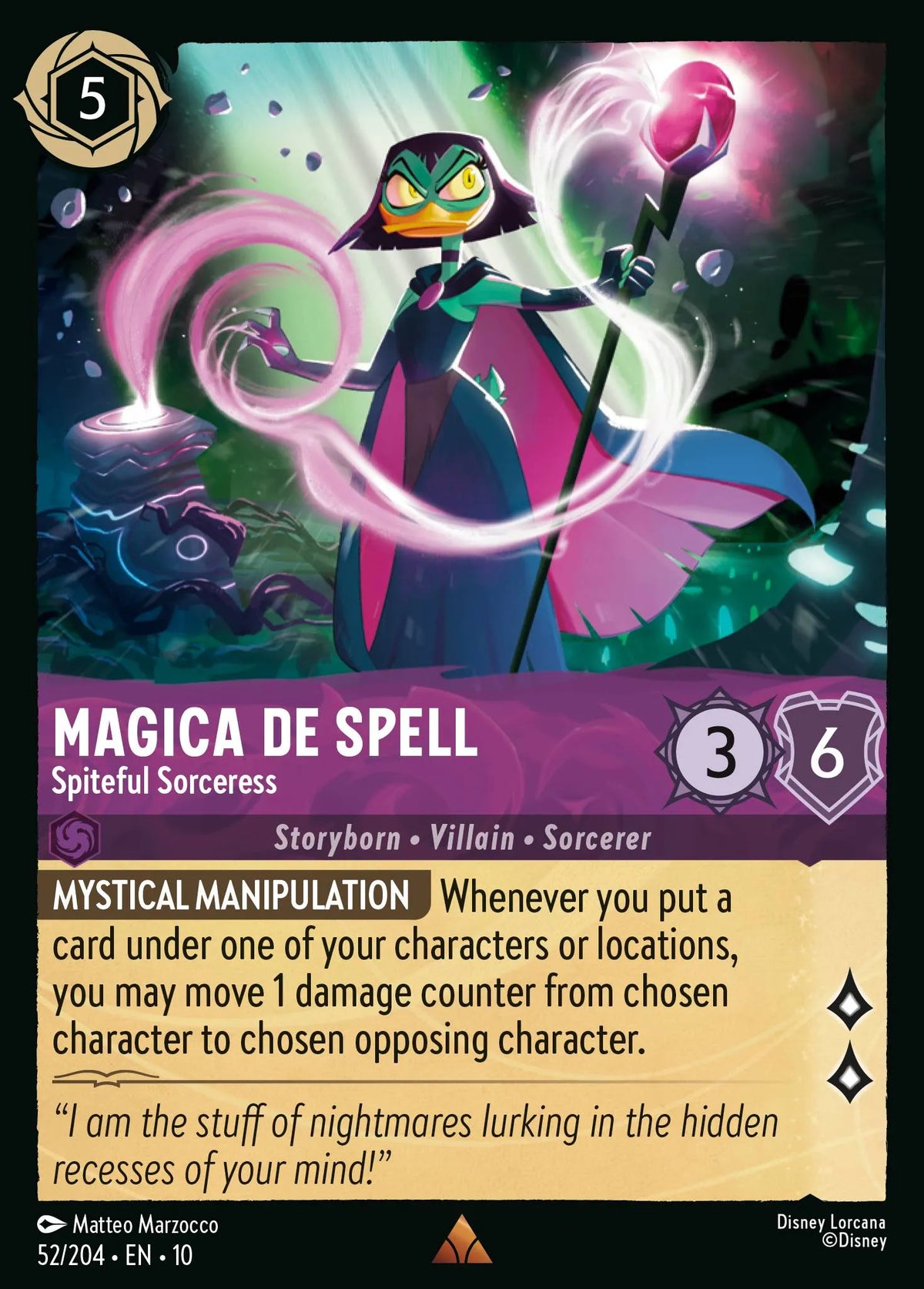 052/204 Magica De Spell - Spiteful Sorceress | Disney Lorcana Whispers in the Well