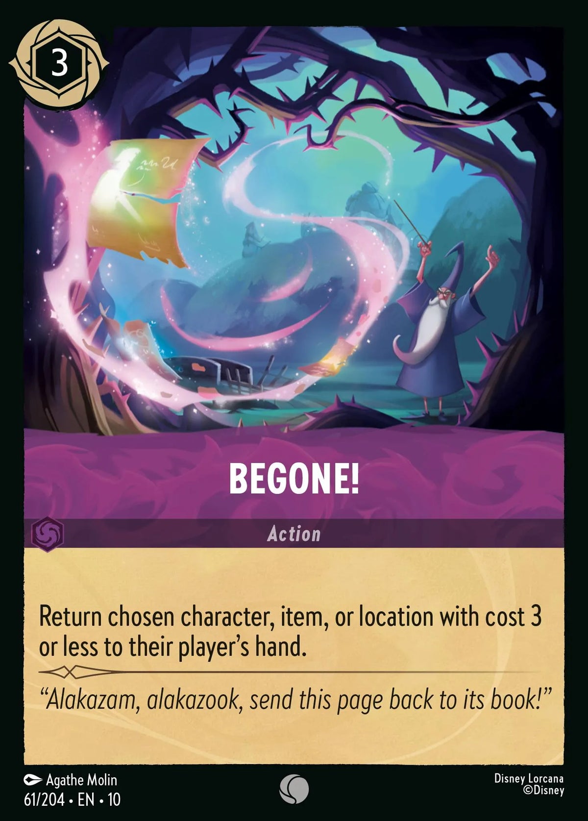 061/204 Begone! | Disney Lorcana Whispers in the Well