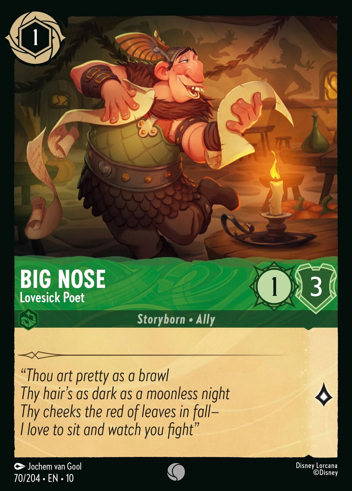 070/204 Big Nose - Lovesick Poet | Disney Lorcana Whispers in the Well