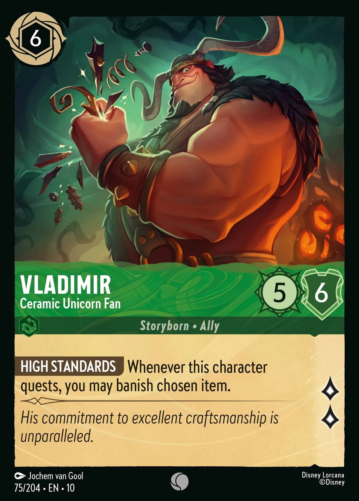 075/204 Vladimir - Ceramic Unicorn Fan | Disney Lorcana Whispers in the Well