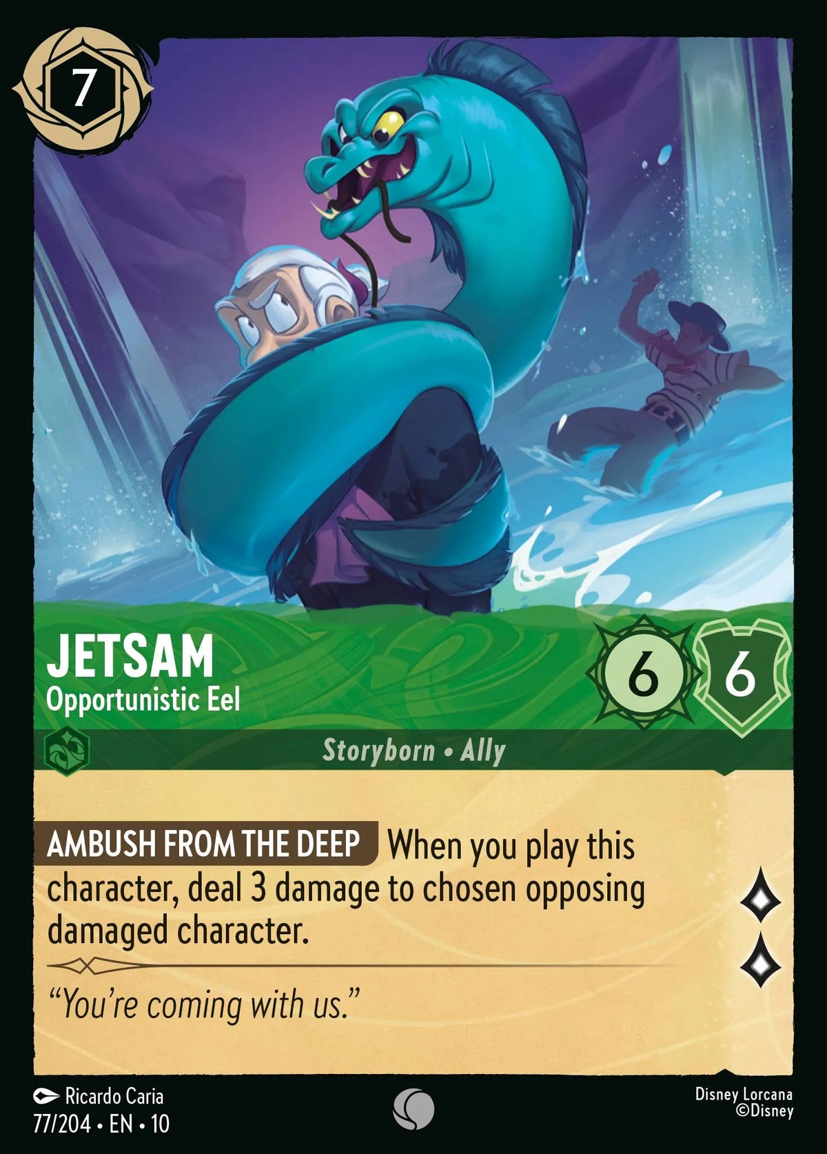 077/204 Jetsam - Opportunistic Eel | Disney Lorcana Whispers in the Well
