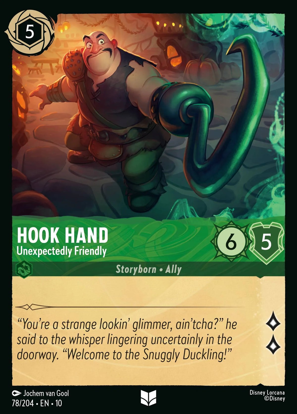 078/204 Hook Hand - Unexpectedly Friendly | Disney Lorcana Whispers in the Well