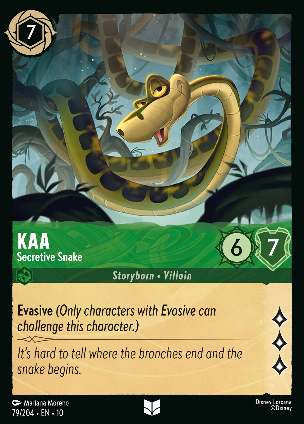 079/204 Kaa - Secretive Snake | Disney Lorcana Whispers in the Well