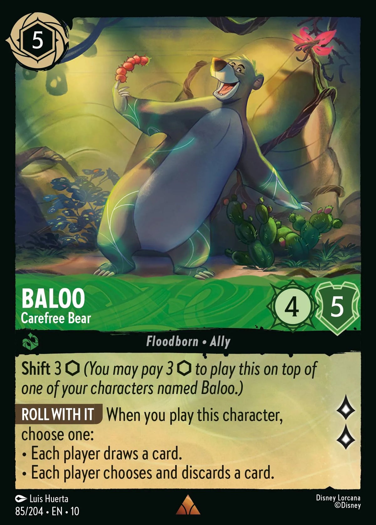085/204 Baloo - Carefree Bear | Disney Lorcana Whispers in the Well
