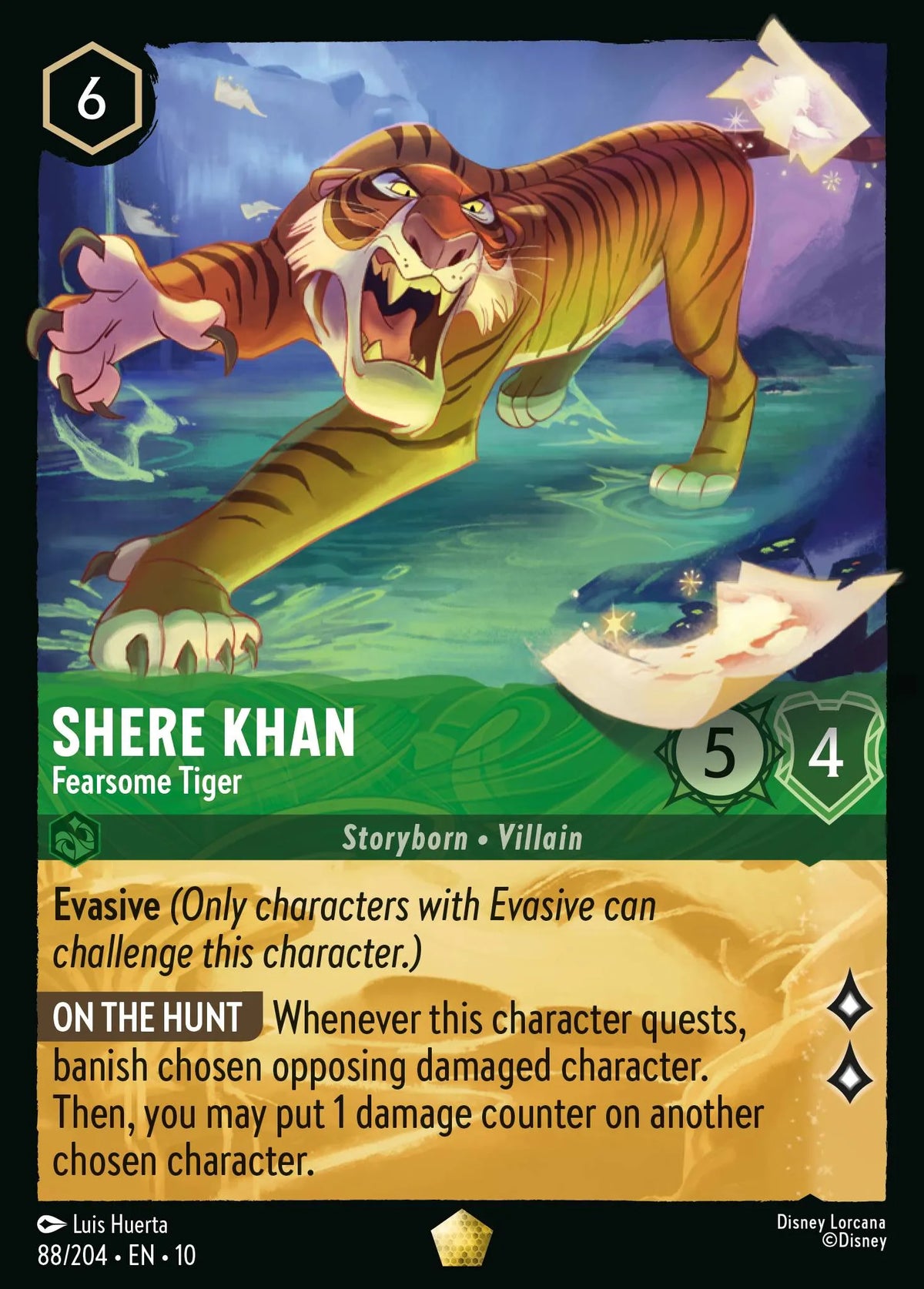 088/204 Shere Khan - Fearsome Tiger | Disney Lorcana Whispers in the Well