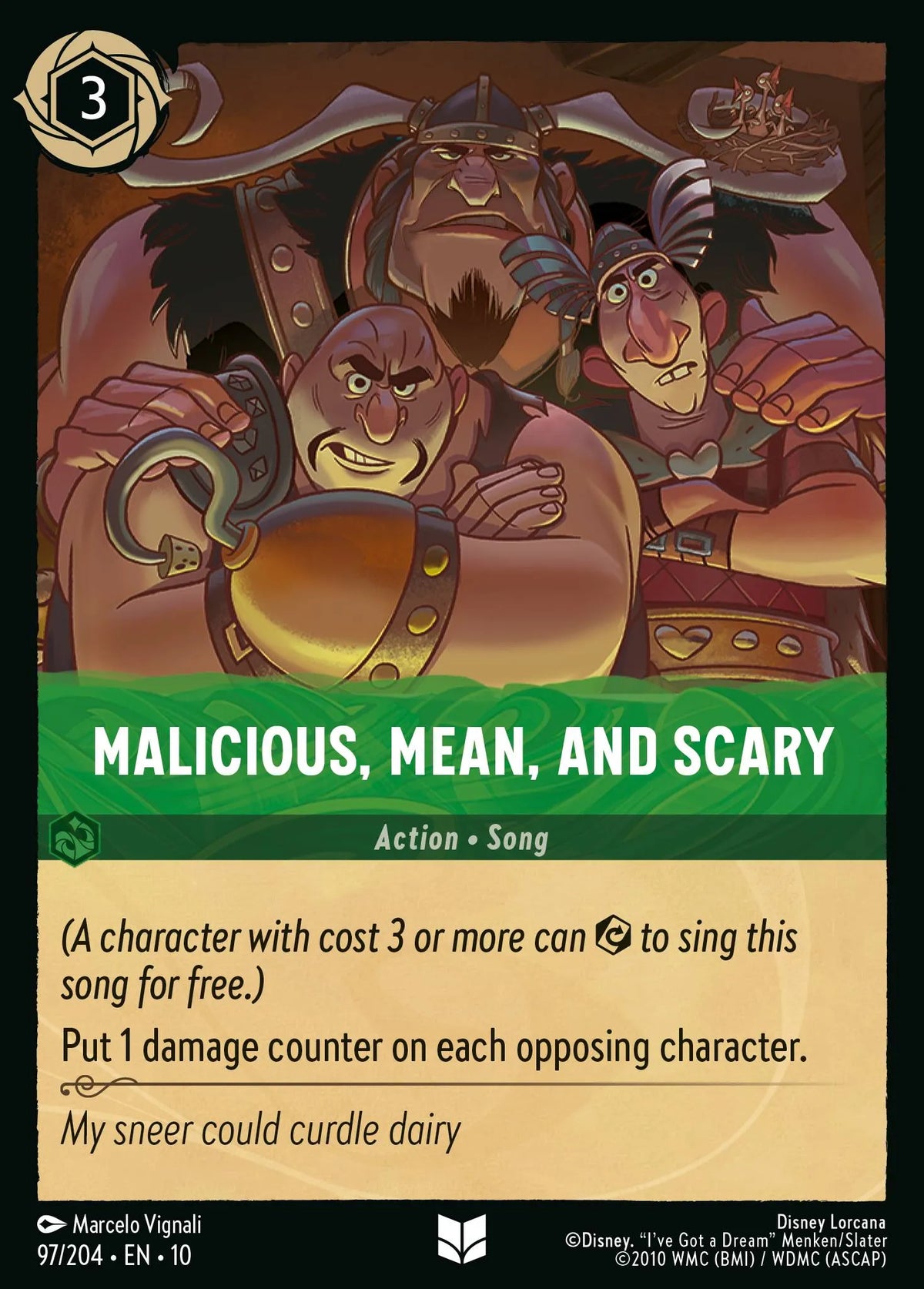 097/204 Malicious, Mean, and Scary | Disney Lorcana Whispers in the Well