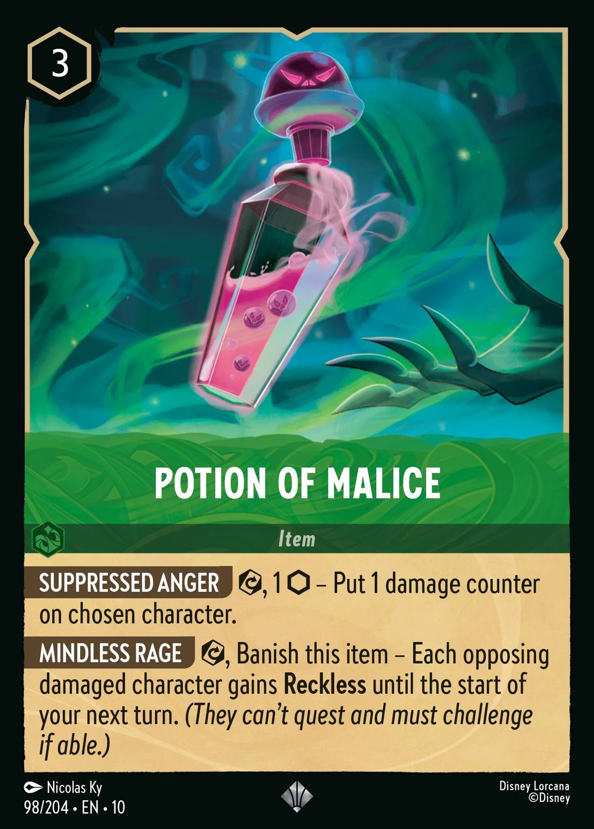 098/204 Potion of Malice | Disney Lorcana Whispers in the Well