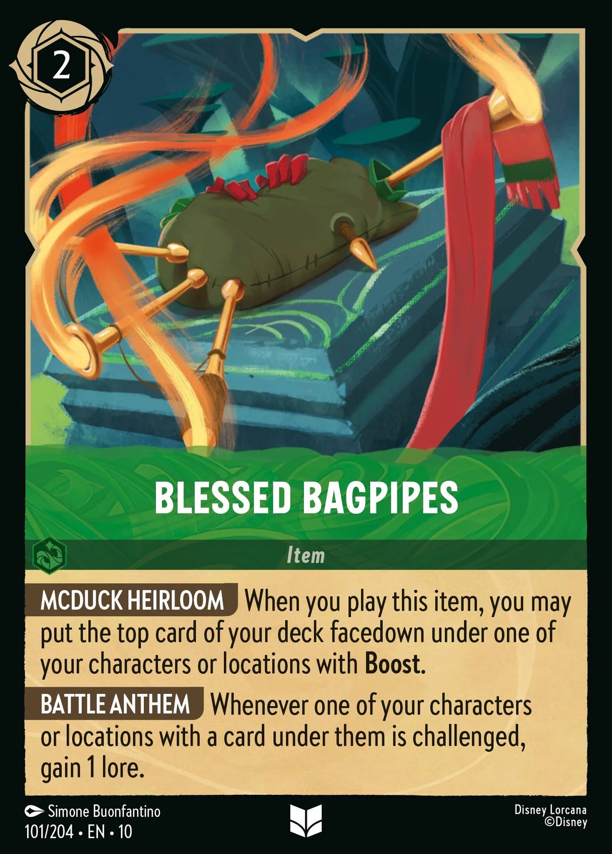 101/204 Blessed Bagpipes | Disney Lorcana Whispers in the Well