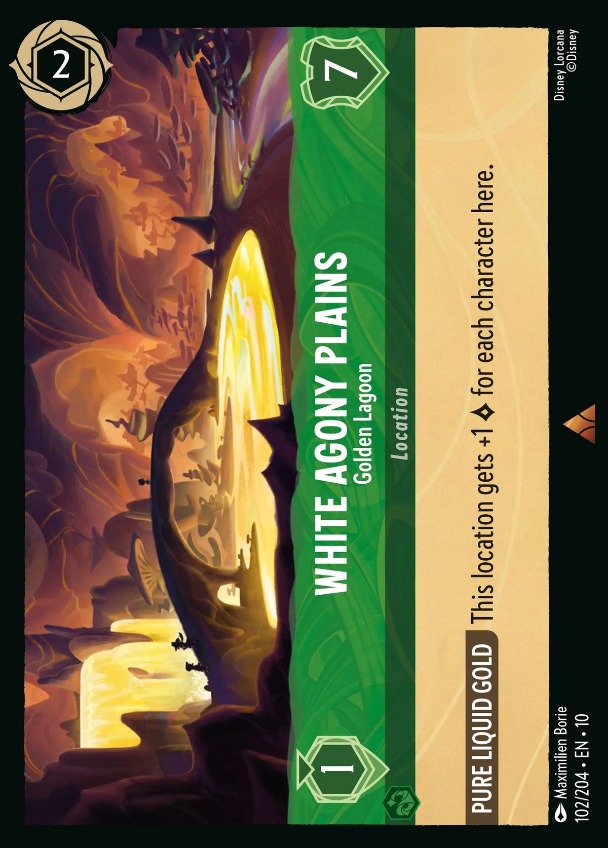 102/204 White Agony Plains - Golden Lagoon | Disney Lorcana Whispers in the Well