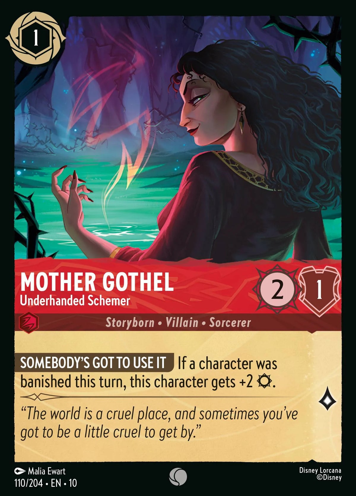 110/204 Mother Gothel - Underhanded Schemer | Disney Lorcana Whispers in the Well