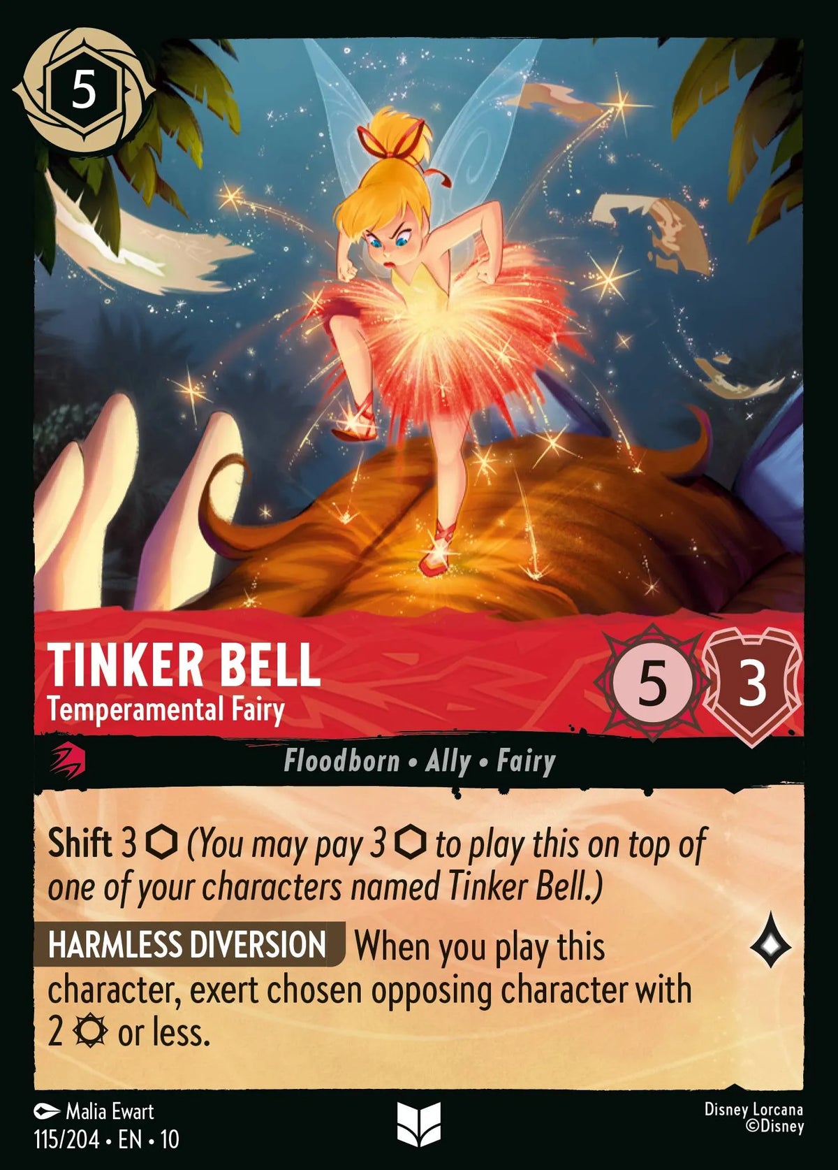 115/204 Tinker Bell - Temperamental Fairy | Disney Lorcana Whispers in the Well