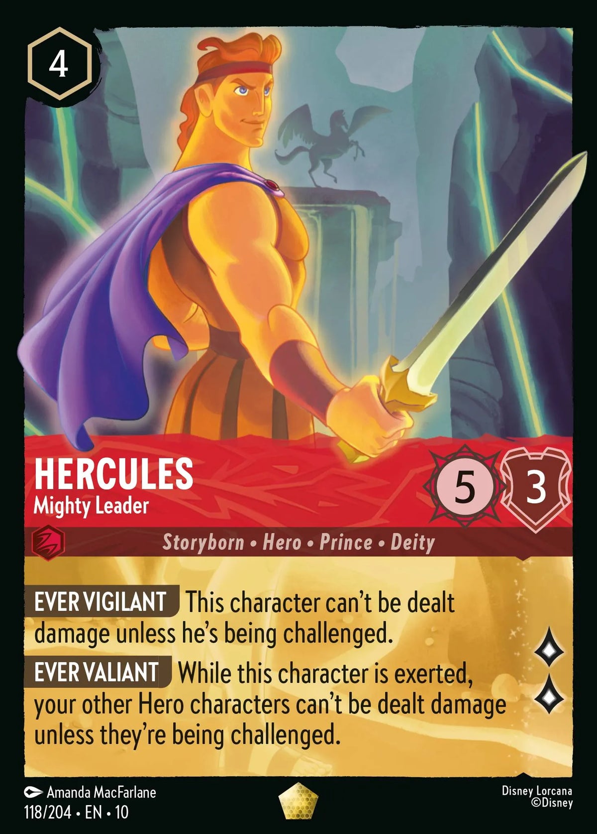 118/204 Hercules - Mighty Leader | Disney Lorcana Whispers in the Well