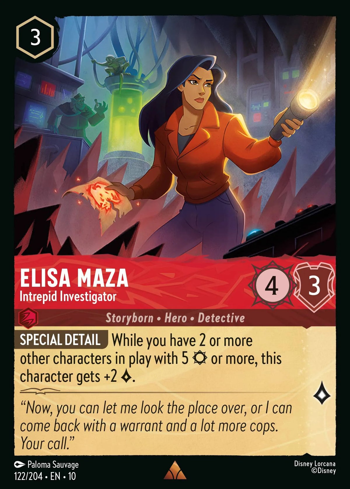 122/204 Elisa Maza - Intrepid Investigator | Disney Lorcana Whispers in the Well