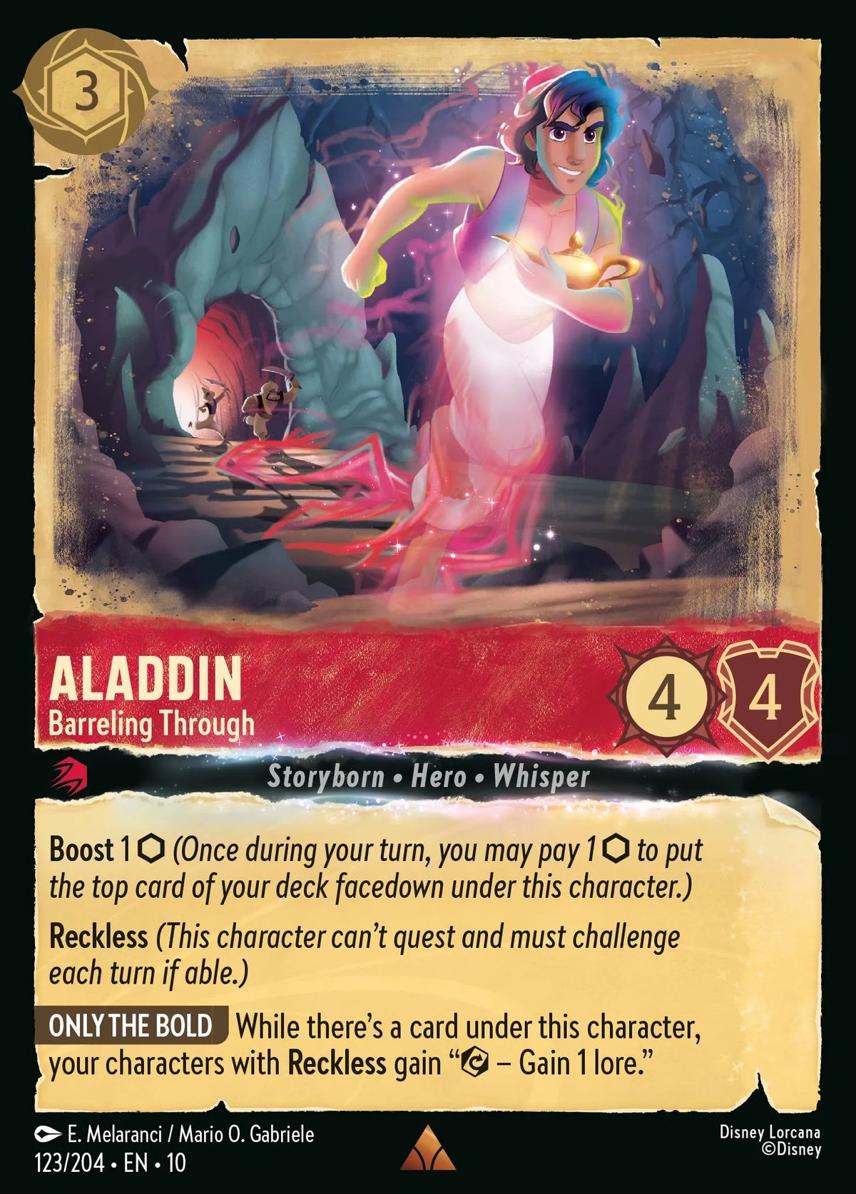 123/204 Aladdin - Barreling Through | Disney Lorcana Whispers in the Well