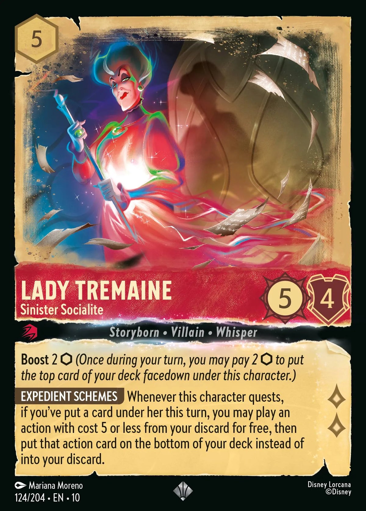 124/204 Lady Tremaine - Sinister Socialite | Disney Lorcana Whispers in the Well
