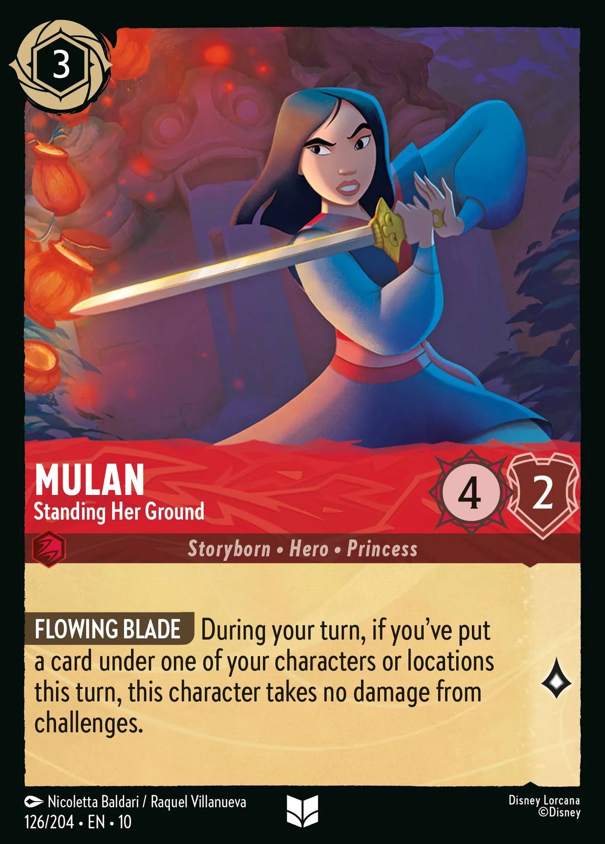 126/204 Mulan - Standing Her Ground | Disney Lorcana Whispers in the Well