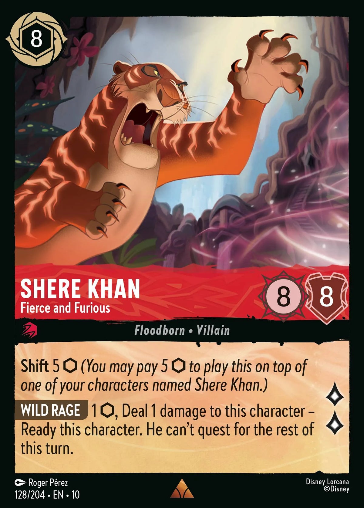128/204 Shere Khan - Fierce and Furious | Disney Lorcana Whispers in the Well