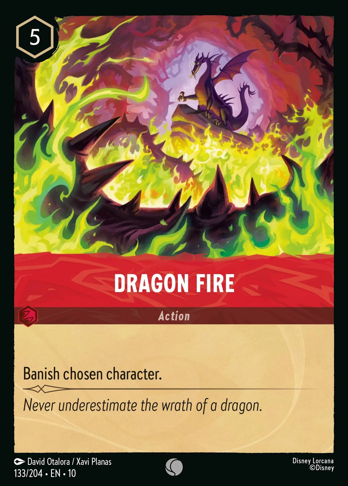 133/204 Dragon Fire | Disney Lorcana Whispers in the Well