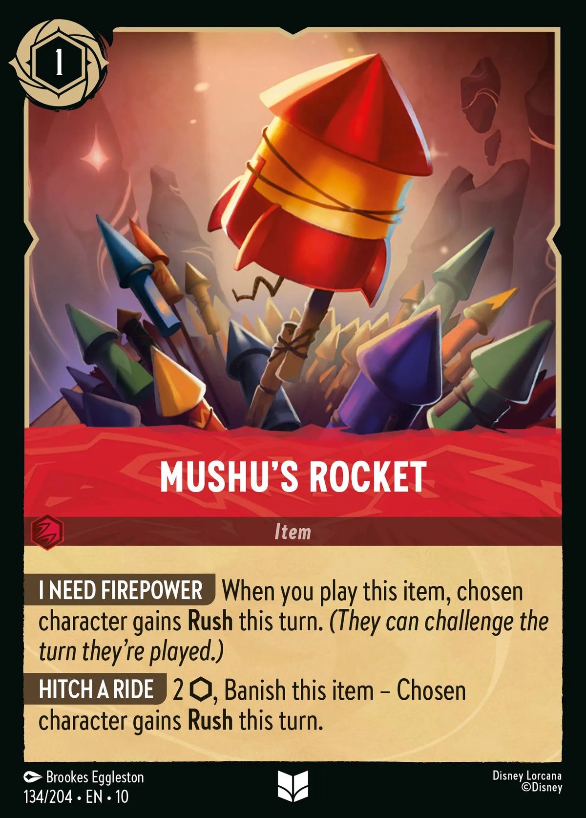 134/204 Mushu's Rocket | Disney Lorcana Whispers in the Well