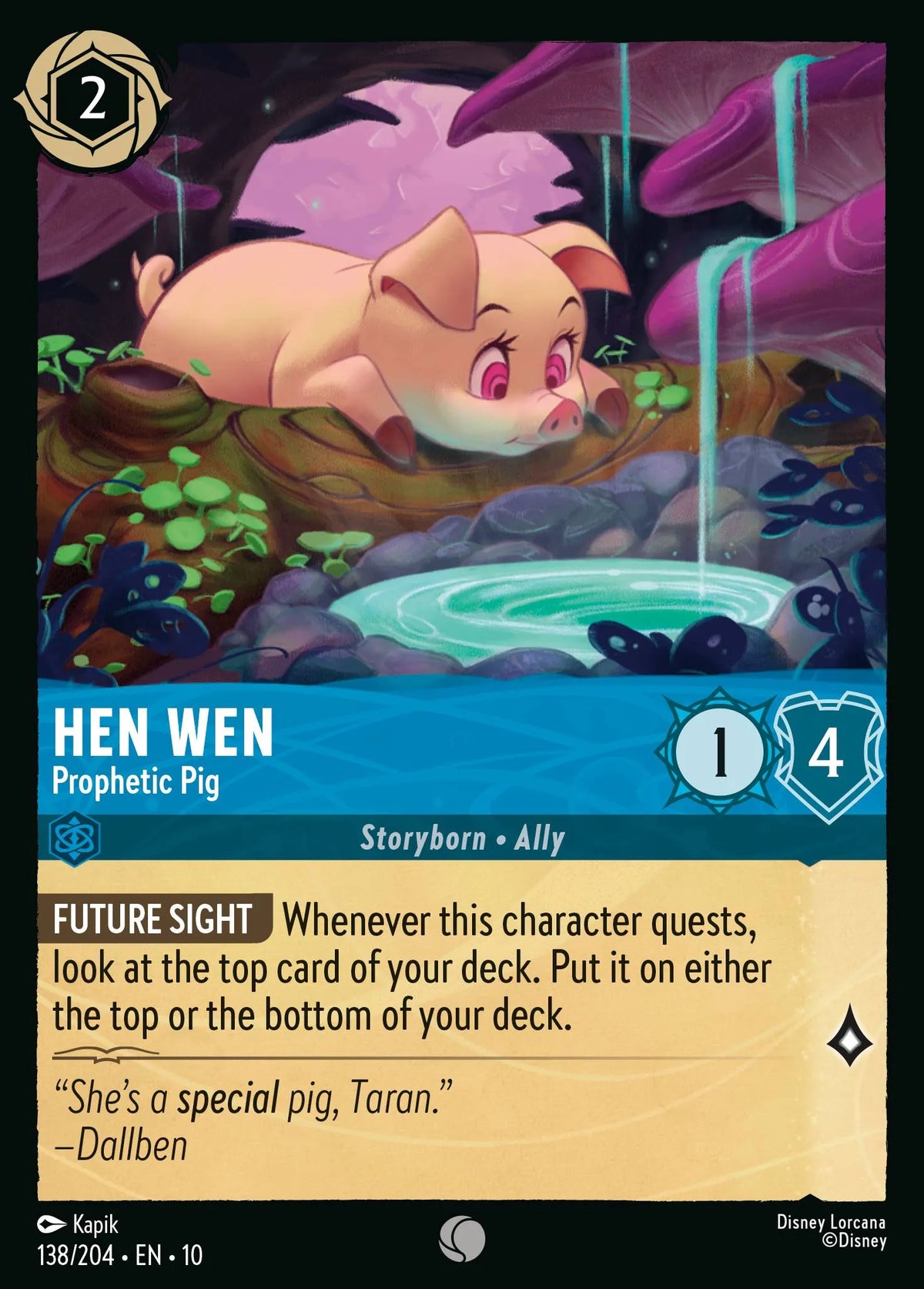 138/204 Hen Wen - Prophetic Pig | Disney Lorcana Whispers in the Well