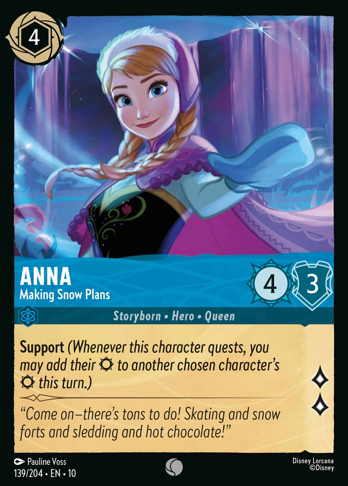 139/204 Anna - Making Snow Plans | Disney Lorcana Whispers in the Well
