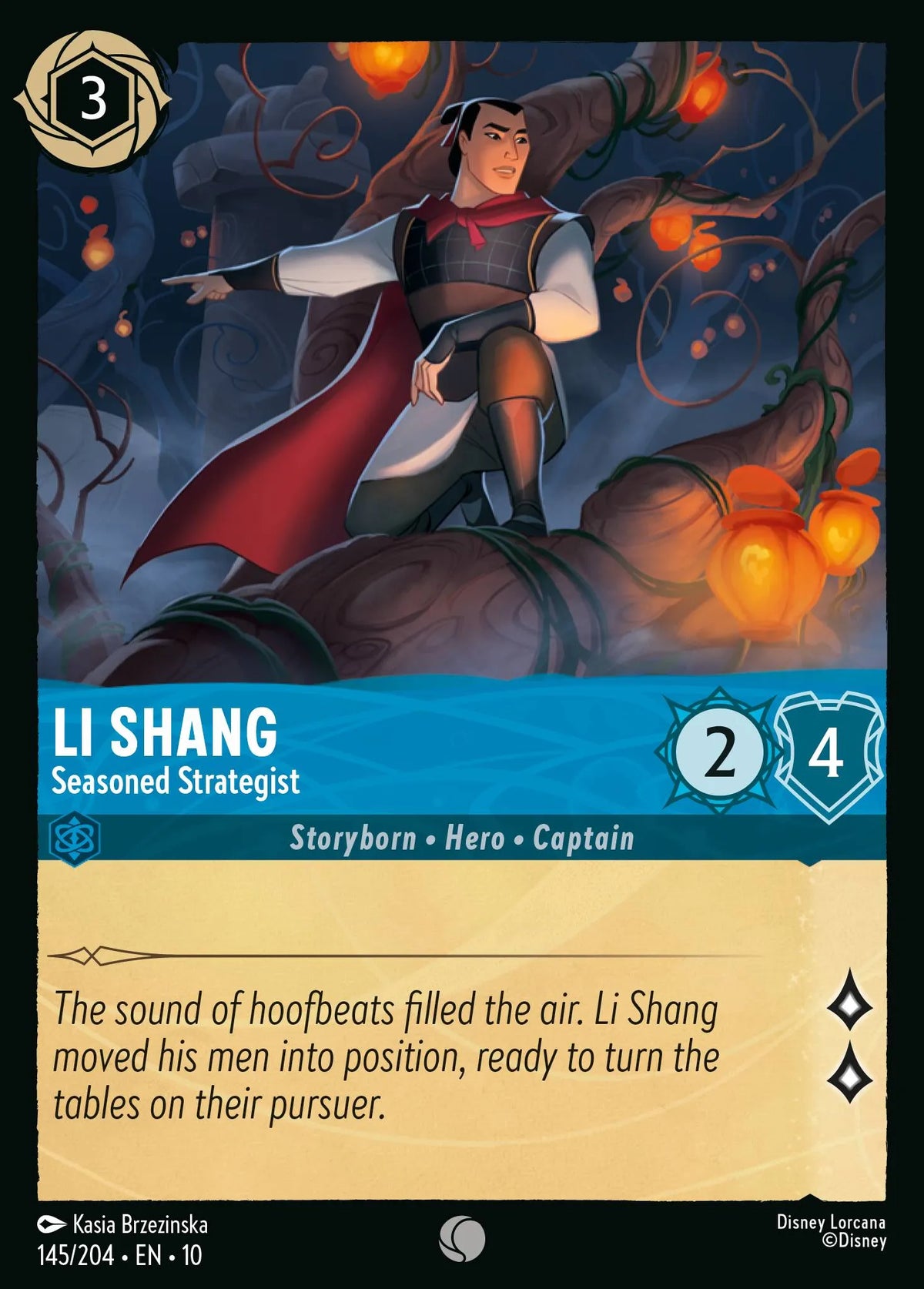 145/204 Li Shang - Seasoned Strategist | Disney Lorcana Whispers in the Well