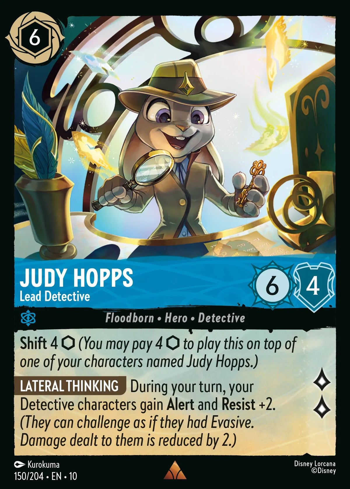 150/204 Judy Hopps - Lead Detective | Disney Lorcana Whispers in the Well