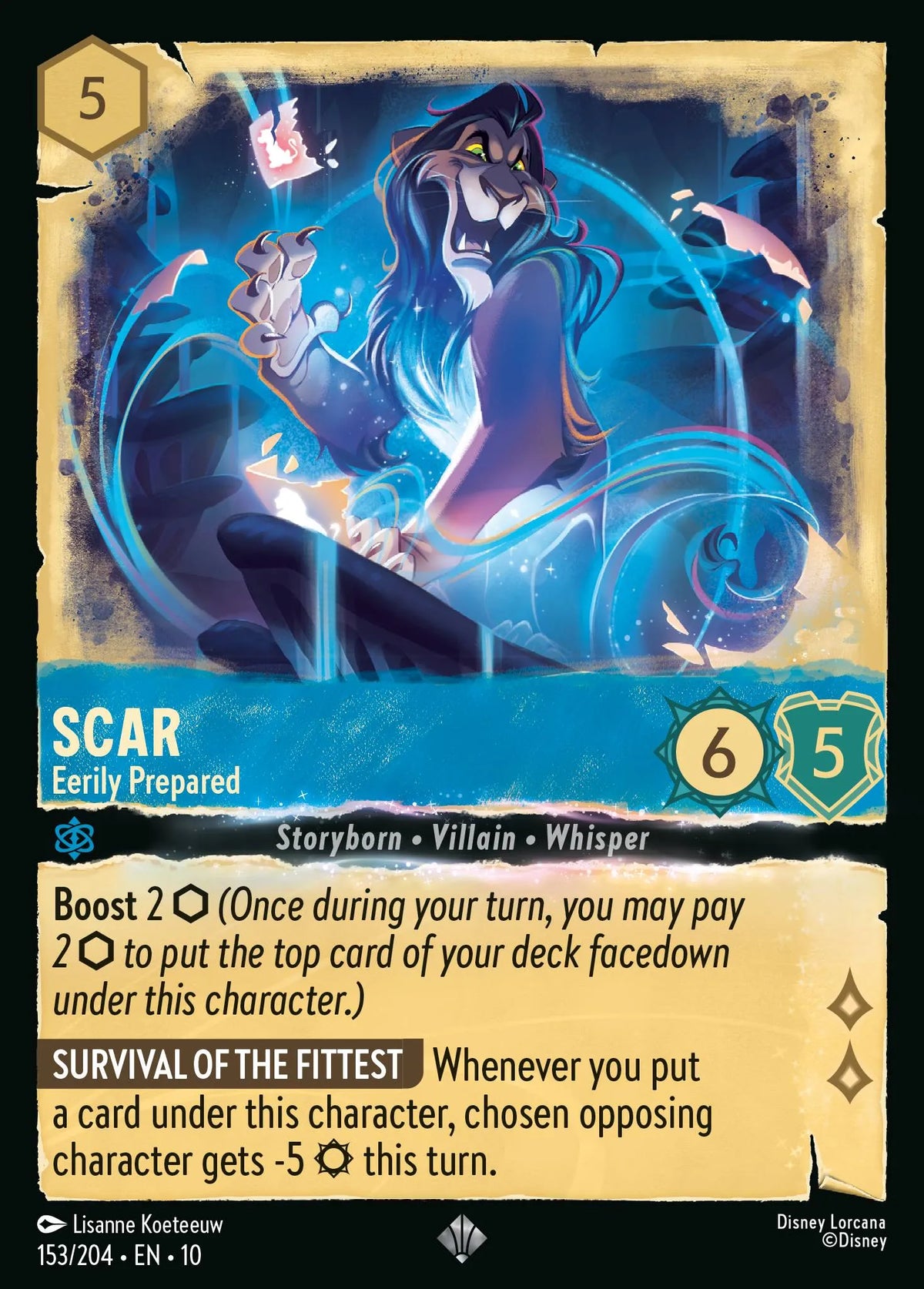 153/204 Scar - Eerily Prepared | Disney Lorcana Whispers in the Well