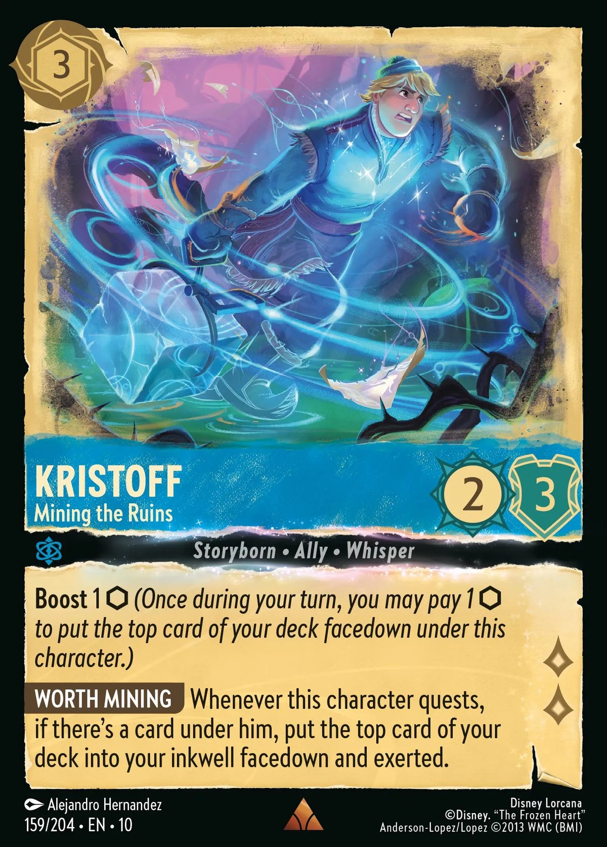 159/204 Kristoff - Mining the Ruins | Disney Lorcana Whispers in the Well