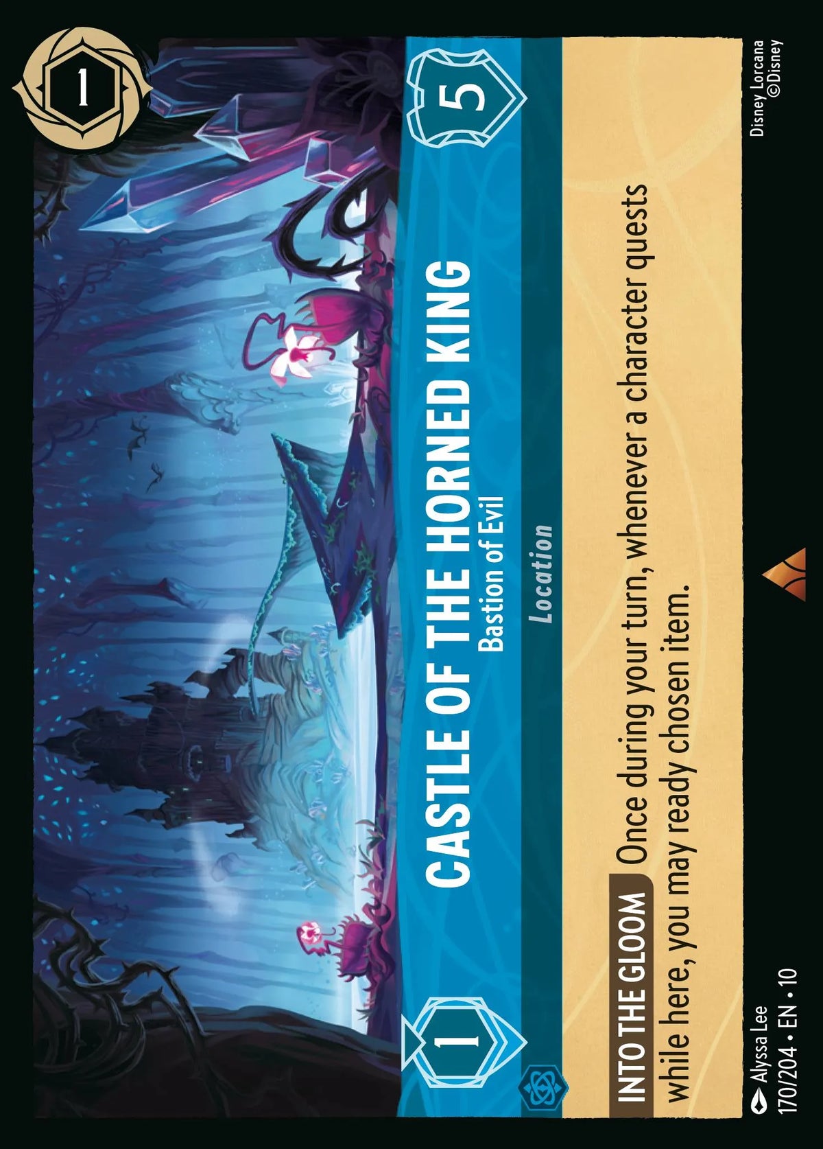 170/204 Castle of the Horned King - Bastion of Evil | Disney Lorcana Whispers in the Well