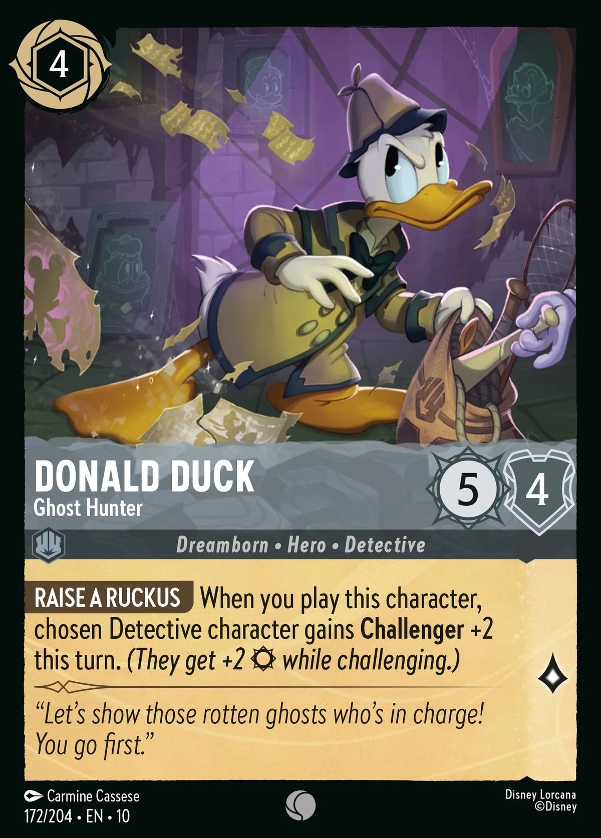 172/204 Donald Duck - Ghost Hunter | Disney Lorcana Whispers in the Well