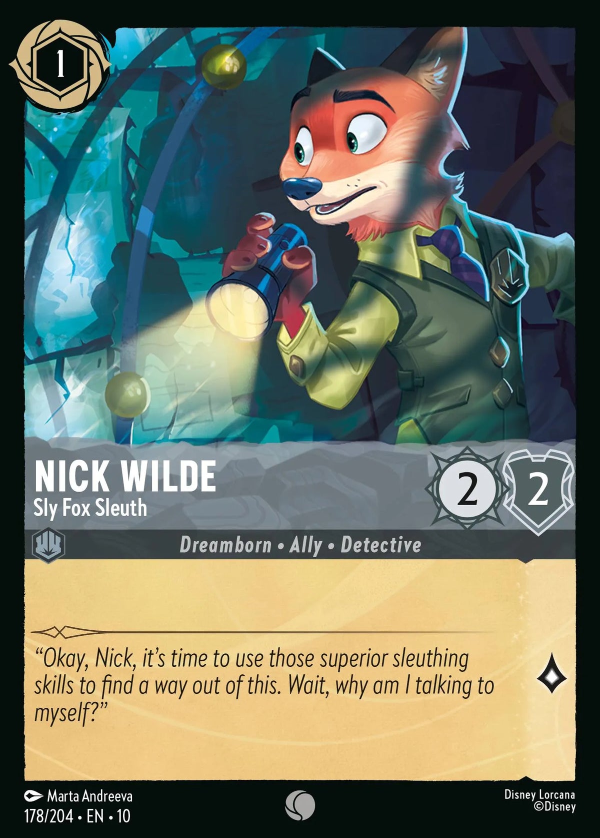 178/204 Nick Wilde - Sly Fox Sleuth | Disney Lorcana Whispers in the Well
