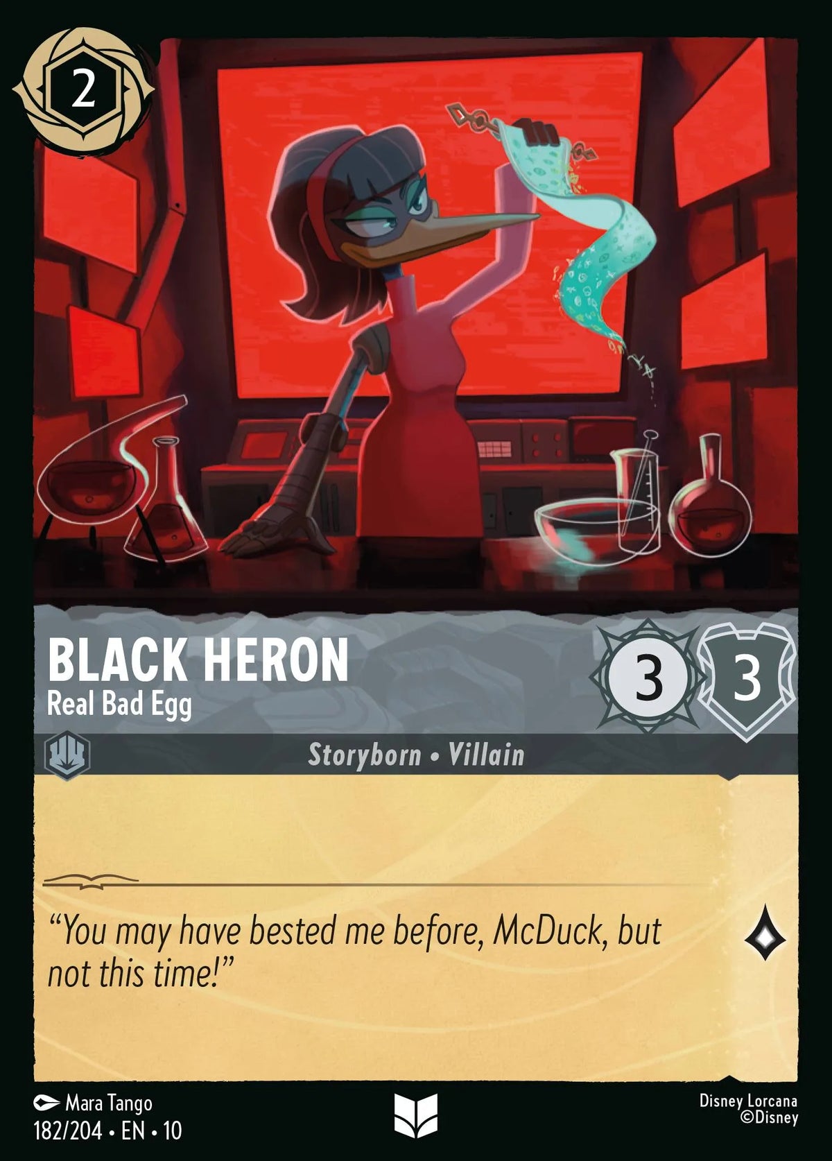 182/204 Black Heron - Real Bad Egg | Disney Lorcana Whispers in the Well