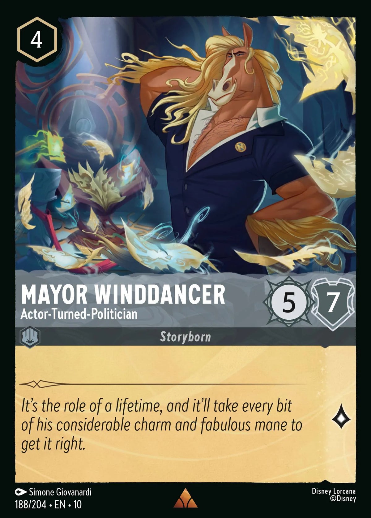 188/204 Mayor Winddancer - Actor-Turned-Politician | Disney Lorcana Whispers in the Well