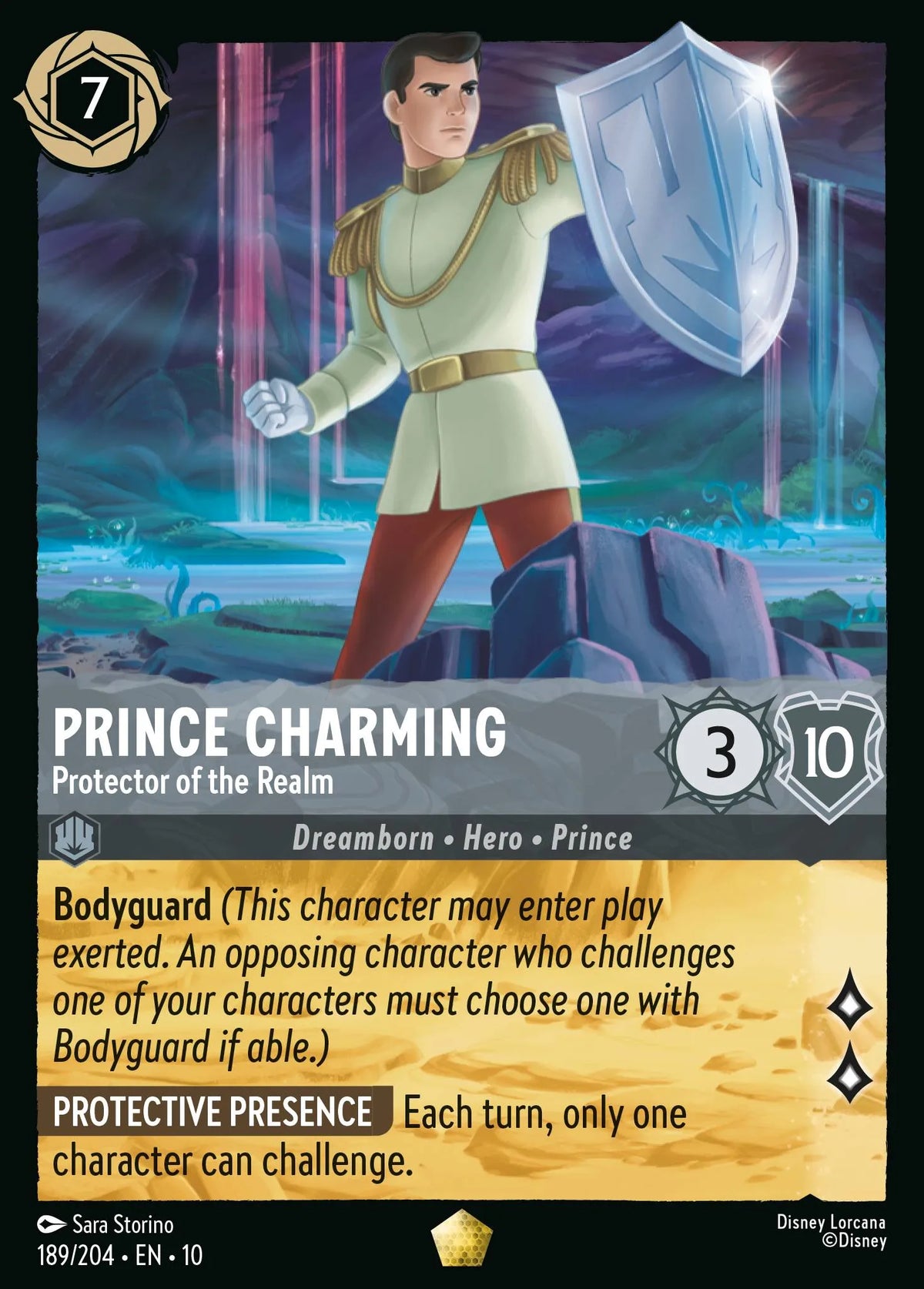 189/204 Prince Charming - Protector of the Realm | Disney Lorcana Whispers in the Well