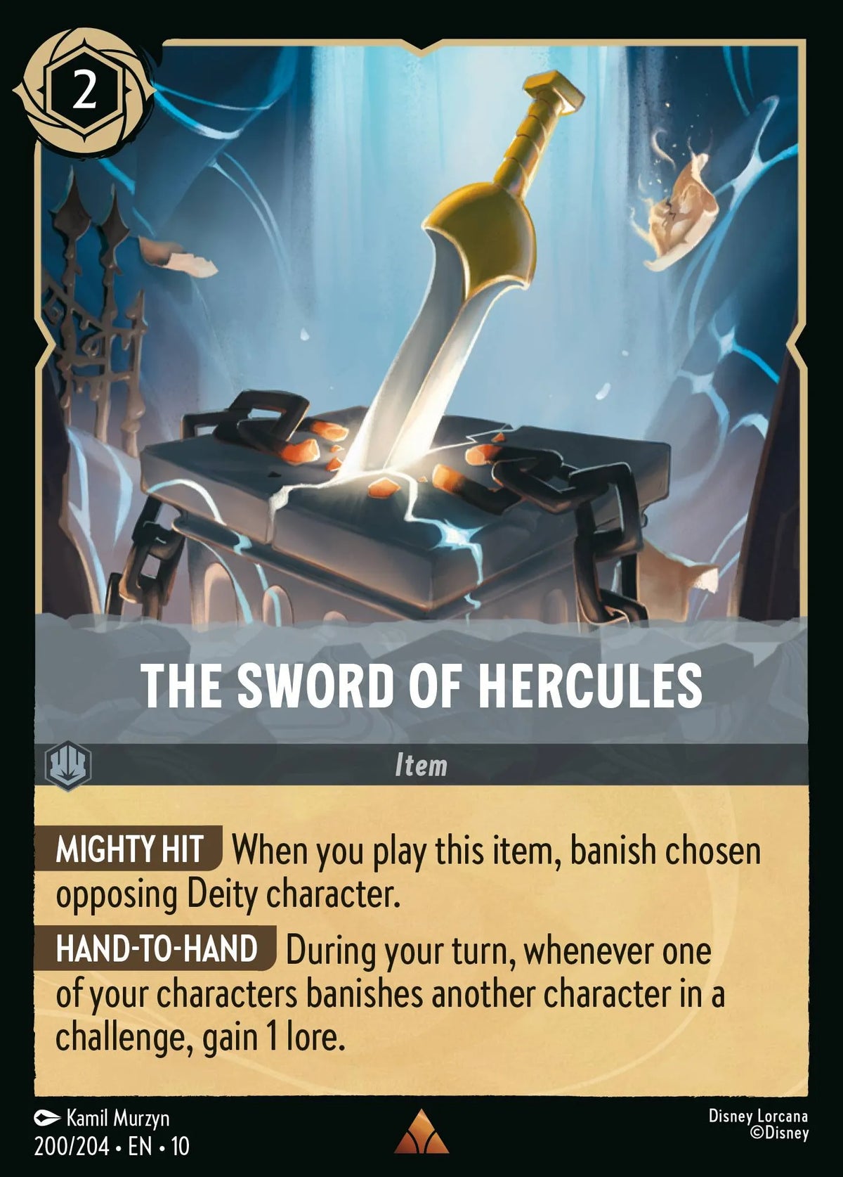 200/204 The Sword of Hercules | Disney Lorcana Whispers in the Well