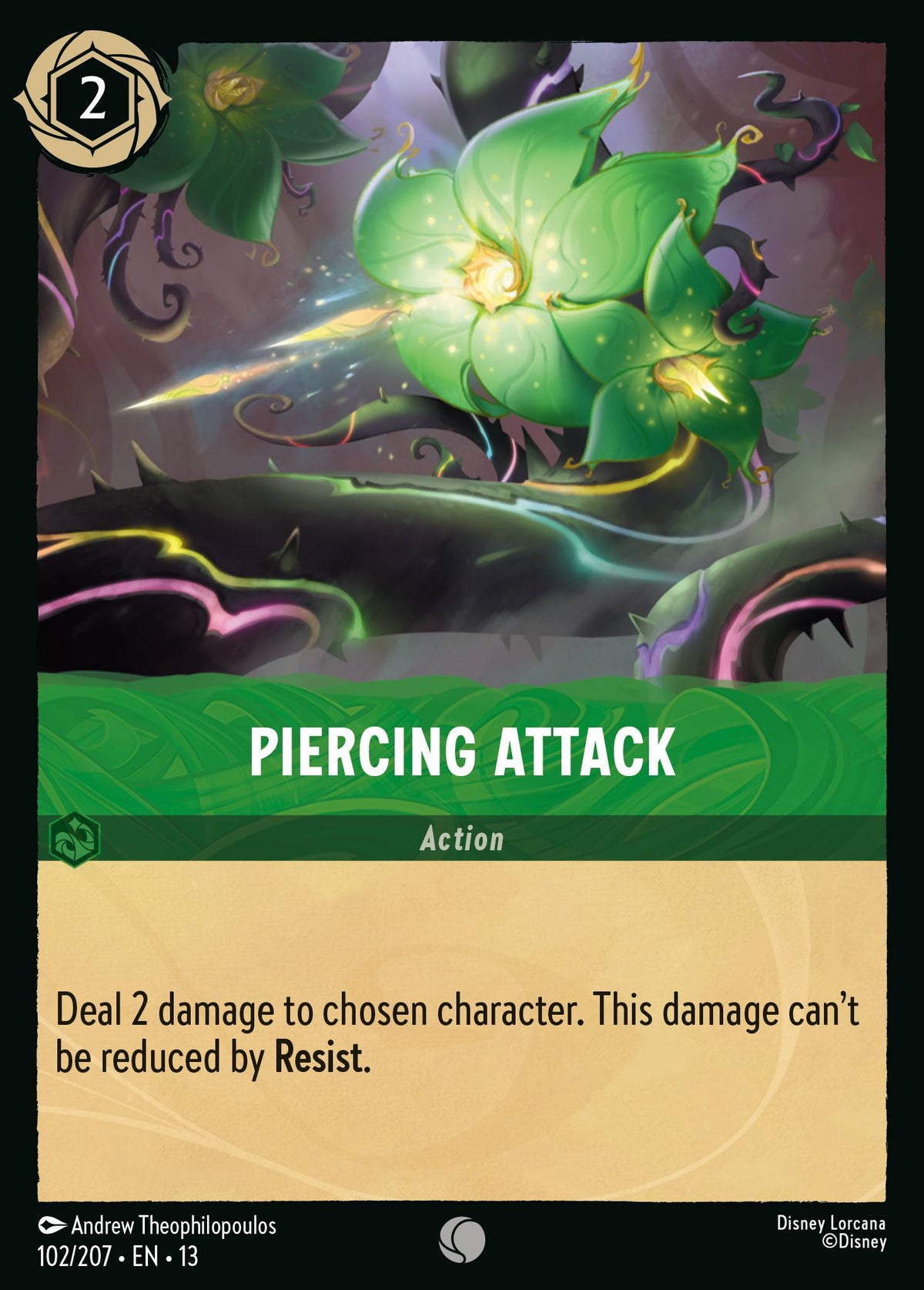 102/207 Piercing Attack | Disney Lorcana Attack of the Vine!