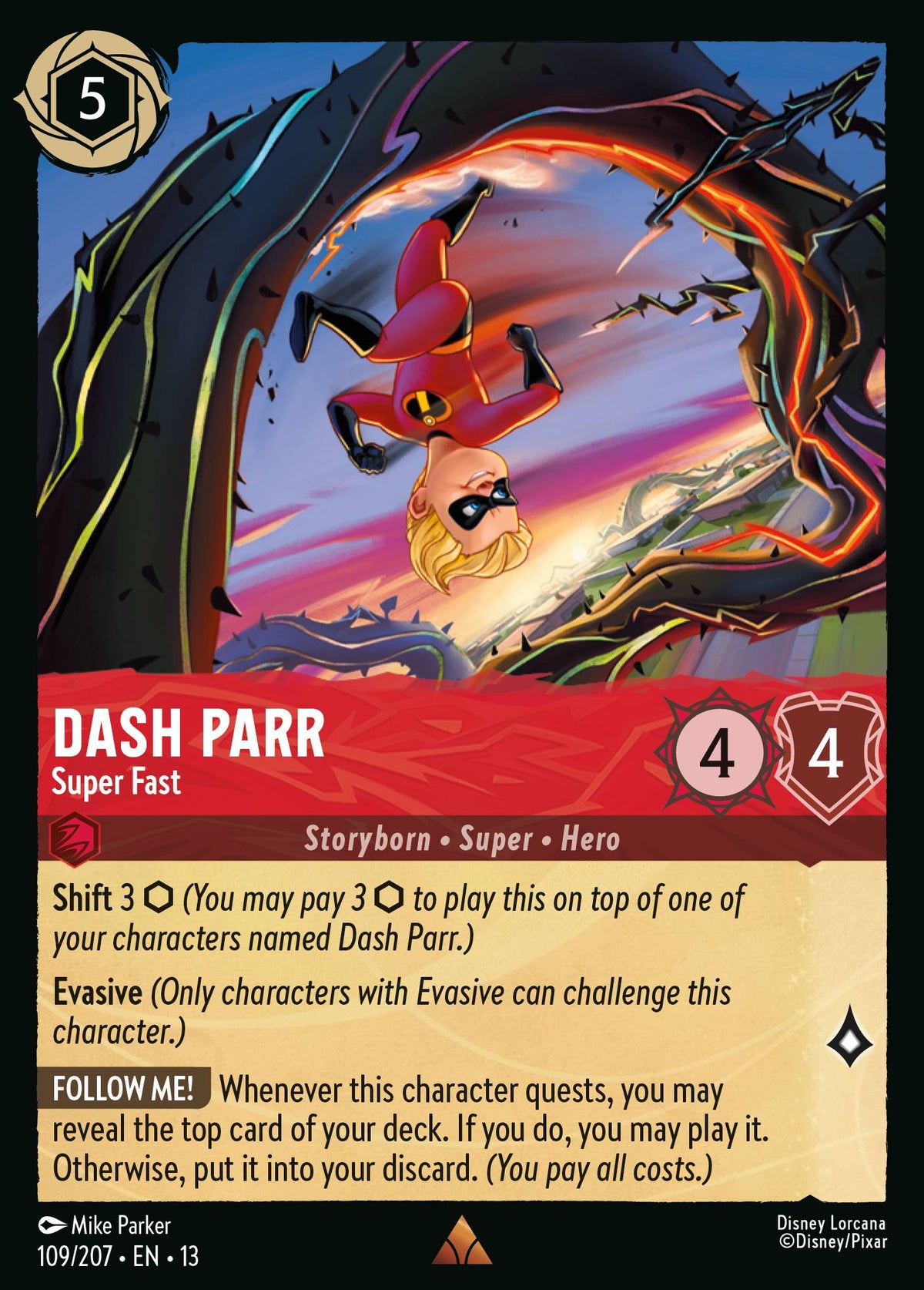 109/207 Dash Parr - Super Fast | Disney Lorcana Attack of the Vine!
